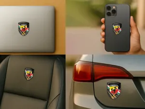 Fiat Abarth Stickers Bombés Design Exclusif Décor Auto Élégant